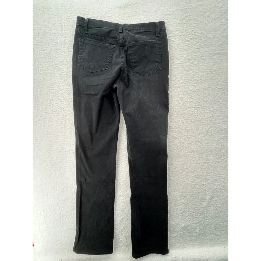 NYDJ Tummy Tuck Jeans Womens Black Straight Leg Stretch Denim Pants Stretch